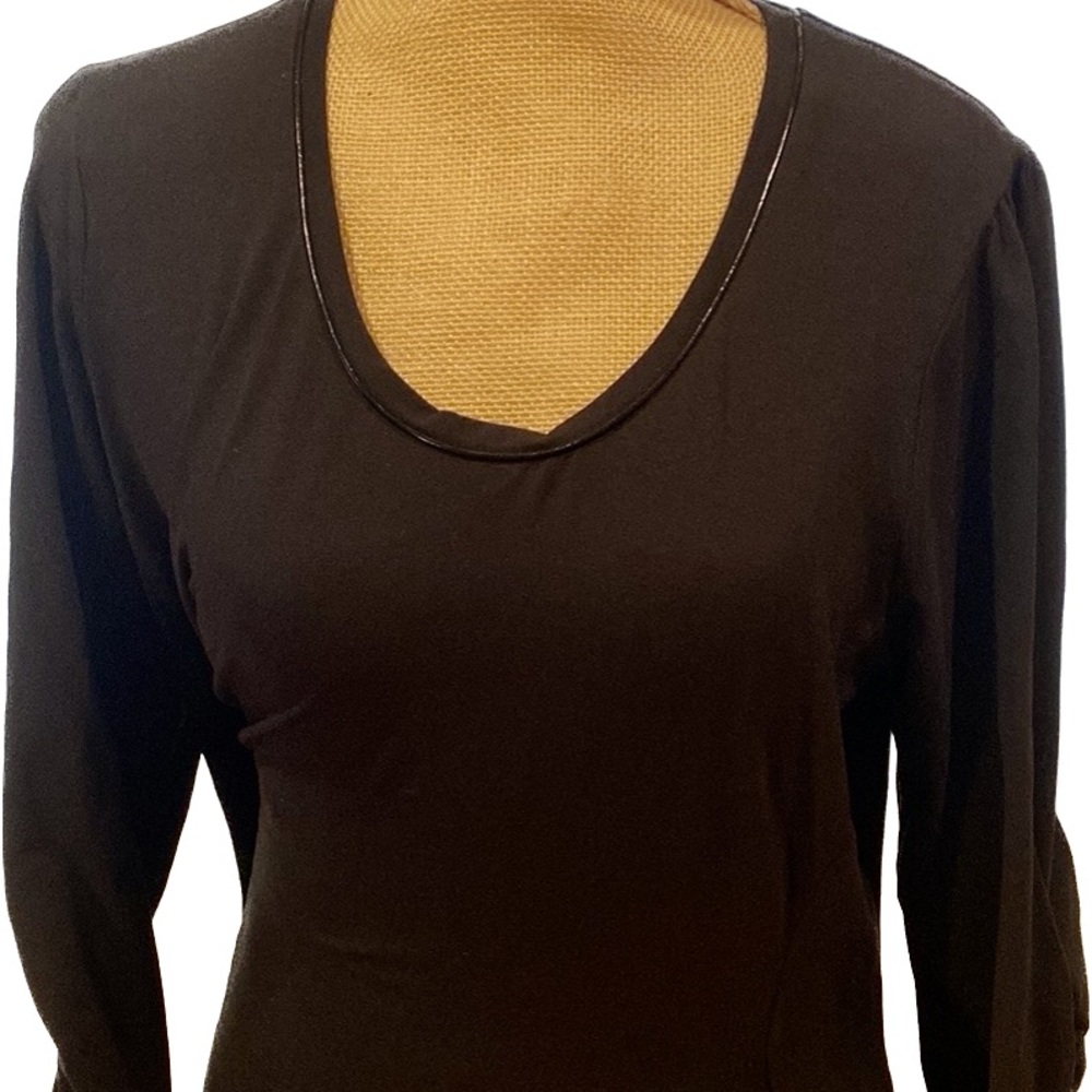 Anne Fontaine beautiful black dress with unique details, stretchy fabric, size S